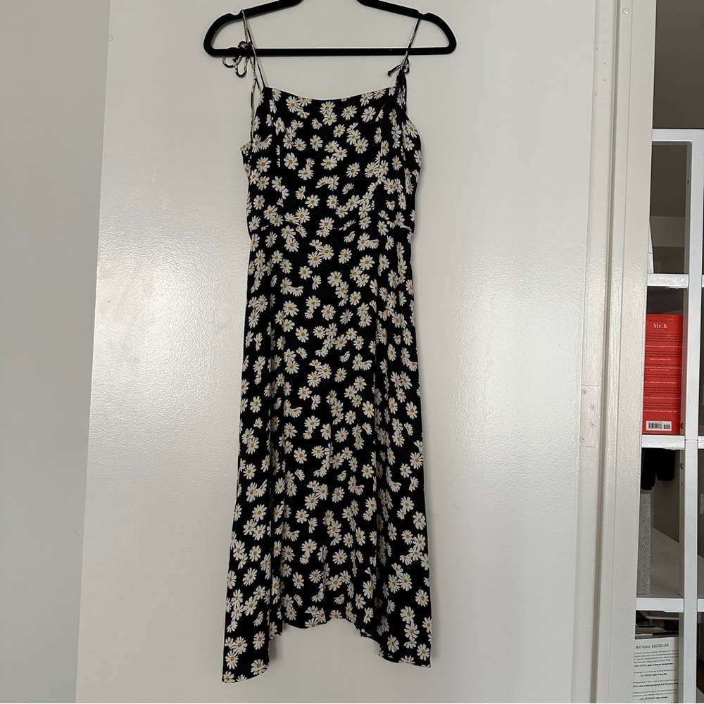 Reformation Daisy Midi Dress with Adjustable Tie Straps
